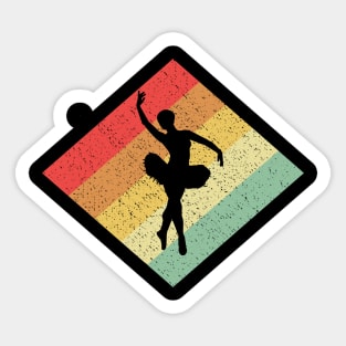 Retro Vintage 80s Ballet Gift For Ballerinas Sticker